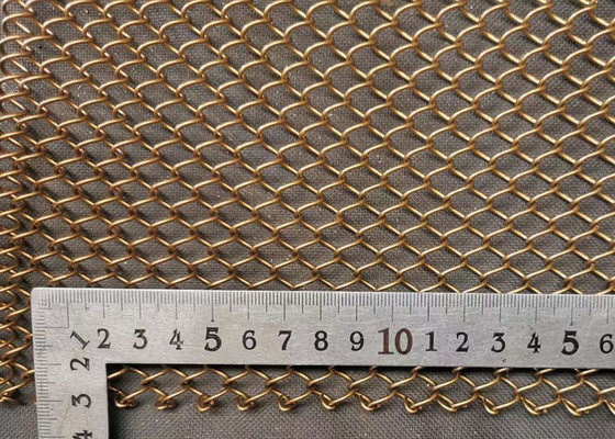 Decorative Aluminum 1.2mm Chain Link Screen Coil For Restaurants Cafes And Retail Outlets