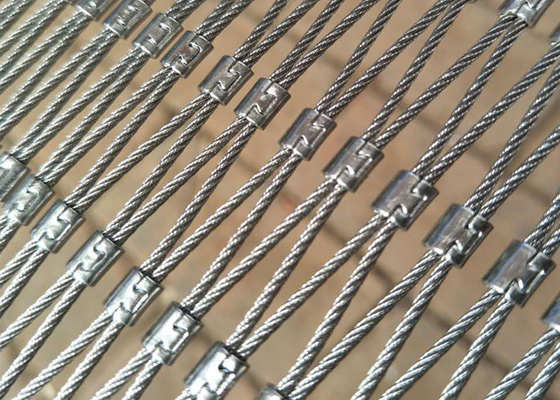 Ferruled / Woven Stainless Steel Rope Mesh 40*40 Aperture