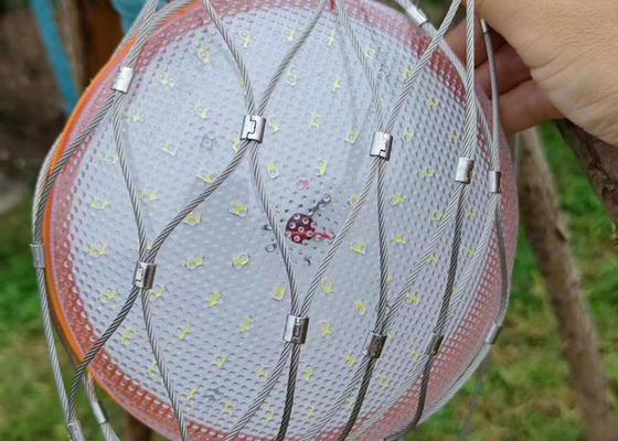 316L Anti Drop Safety Net For Light Stainless Steel Wire Rope Mesh Bag