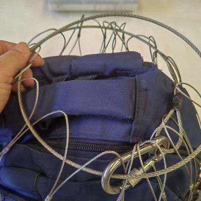 Flexible Light Drop Anti Theft Safety Wire Mesh Stainless Steel Rope Net Bag