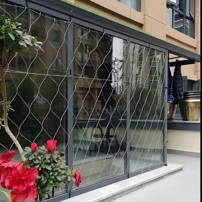 X-Type Stainless Steel Wire Flexible Cable Rope Mesh Infill Balcony Safety Net