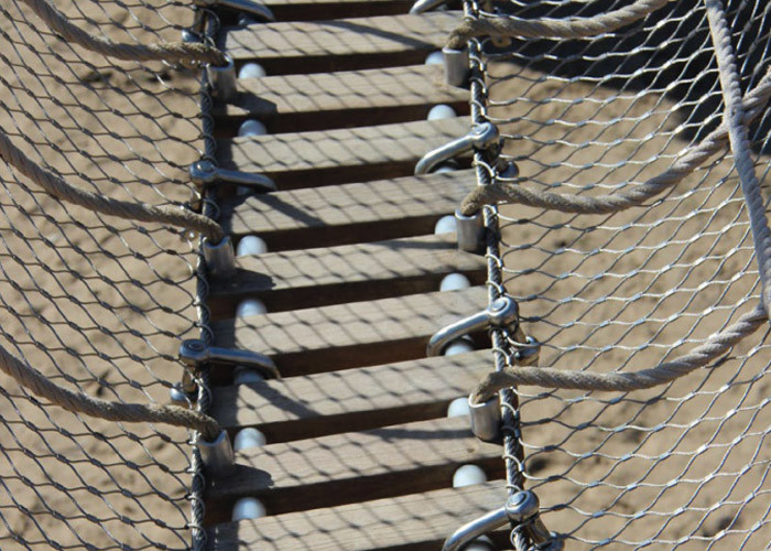 SUS304 Playgroud Stainless Steel Rope Cable Mesh Protection Netting  Anti Acid