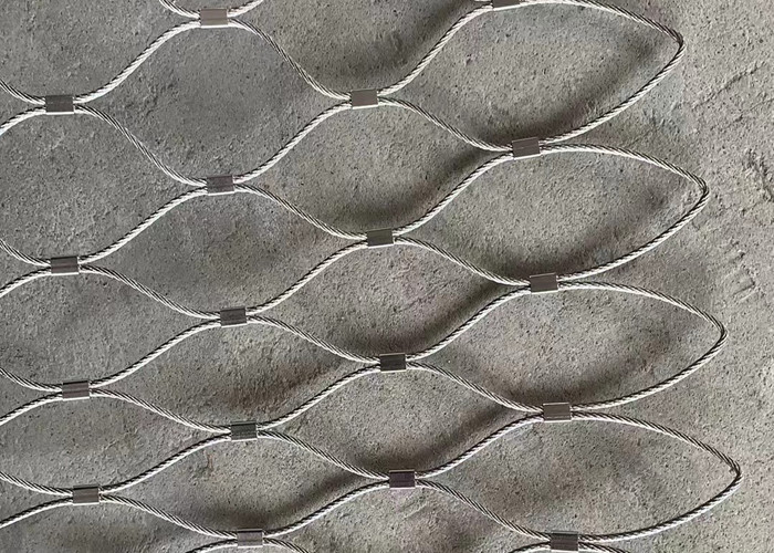 SS Wire Rope Mesh 316 Zoo Wire Mesh For Animal Fence