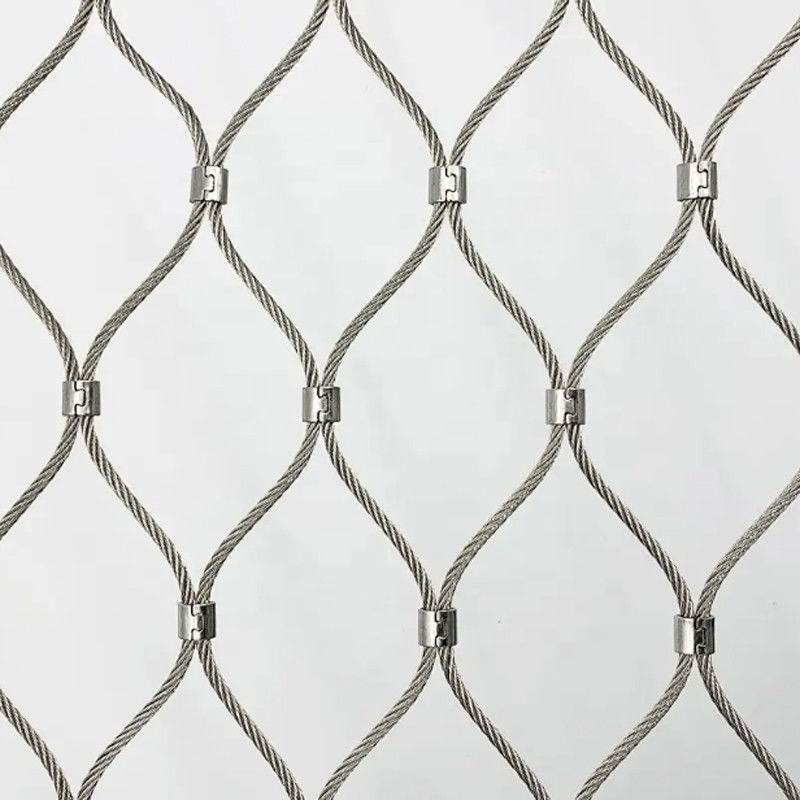 1x7 Flexible Stainless Steel Rope Mesh For Zoo Wire Mesh Fence