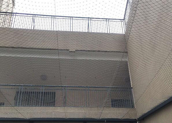 Flexibel Inox-de kabelnetwerk van de roestvrij staaldraad webnet met metalen kappennet 2,0 Mm-Draad 50*50mm Gat