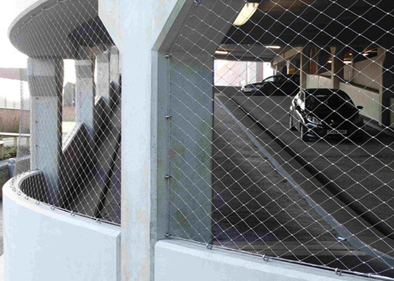 Kabel die de met hoge weerstand van het flexibiliteitsroestvrije staal voor Architecturaal met Metalen kap 3,0 mm-kabel80*80 mm gat opleveren