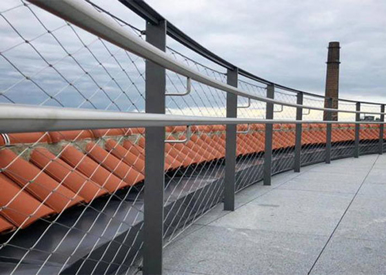 Opgeschorte anti-Valt Architecturale veiligheid die met het netwerk van de roestvrij staalkabel 3,0 mm-draad opleveren