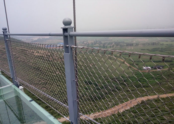 Diameter 2.5mm de Omheining van Mesh For Balustrade Or Railing van de Staalkabel