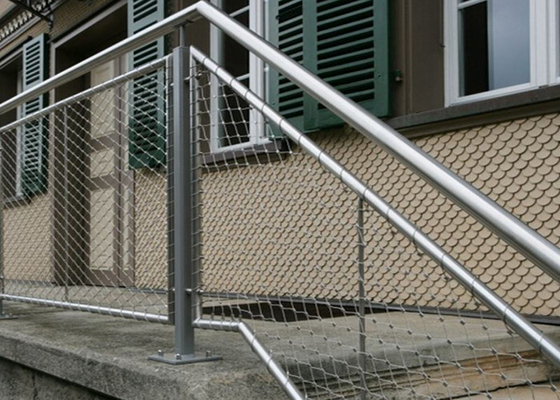 Anticorrosion 2.5mm Webnet-Roestvrij staalnetwerk 25x25mm Gat