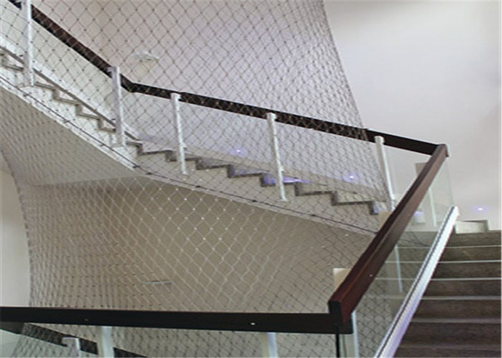 Sus 304 het Netwerk60*60 Mm Gat van de Flexibiliteitsbalustrade