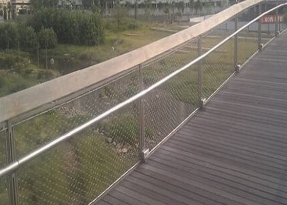 Van de het Roestvrije staaldraad van de metalen kappenbalustrade het Schermende Gat van het de Kabelnetwerk 80*80 Mm
