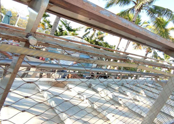 SS304 de flexibele Kabel die van de Roestvrij staaldraad 2,0 Mm-Draad50x50 Mm Gat opleveren