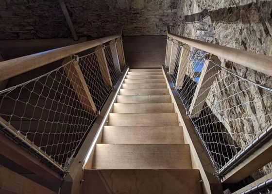 Roestvrijstalen kabelgaas 304 50x50mm gat Balustrade Net