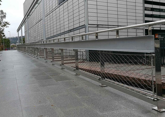 Flexibele de Kabelomheining Mesh For Balustrade Ss 304 van de Wegisolatie