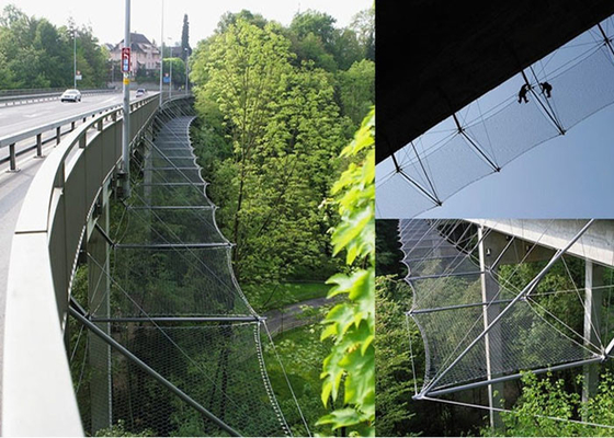 SUS316 flexibel Netwerk 4.0mm van de Roestvrij staalkabel Corrosiebewijs