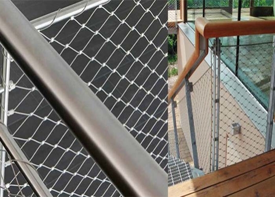 0.5m30m Flexibele Roestvrij staalkabel roestvrij Mesh Netting For Stairs
