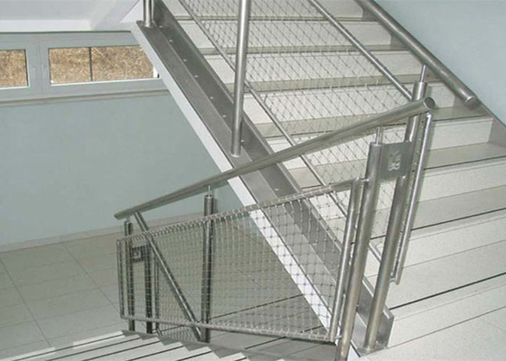 Sus316 2.5Mm de Draad Mesh For Stairs Flexibility van de Roestvrij staalkabel