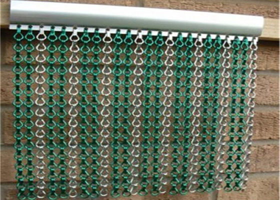 De dubbele van de de Kettingsvlieg van het Haken Kleurechte Aluminium Aangepaste Grootte Gordijnen