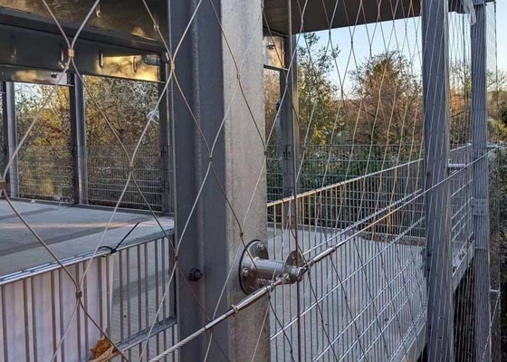 De Kabel van kabelmesh fence flexible stainless steel het Opleveren voor de bouw