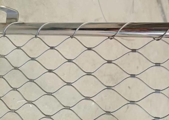 SS304 kabelkabel Mesh With Frame Customized voor Grensmuur