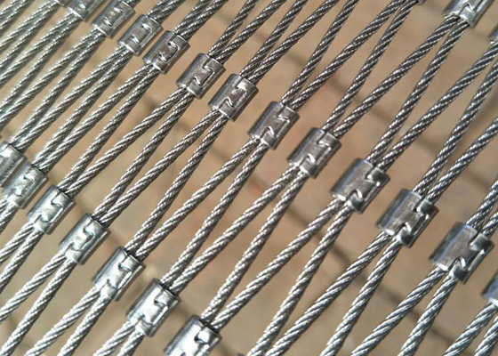 X neig 25x25mm Netto de Kabel van Mesh High Strength Stainless Steel van de Balustradekabel