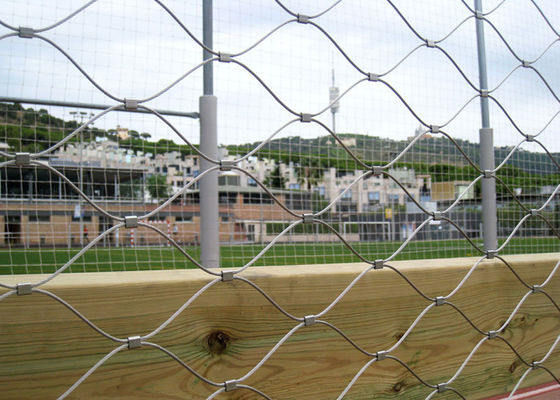 SS316 Roestvrijstalen Kabelgaas Corrosiebestendig Zoo Gaas