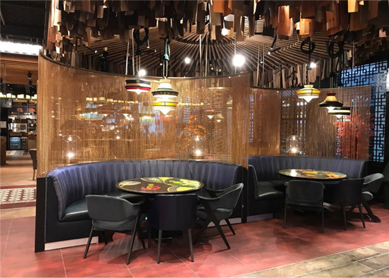 Professionele 1.0 mm metalen keten gordijnen architectonisch aluminium hangend