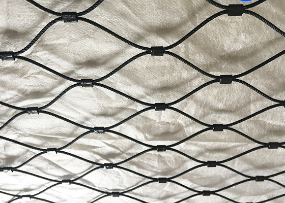 25x25mm Zwarte oxide draad touw roestvrij staal veiligheidsnet op maat 2.0 mm