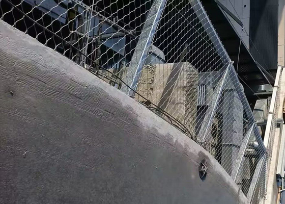 Hängende veiligheid 25x25mm roestvrijstalen kabelnet Flexibiliteit Antizuur op maat