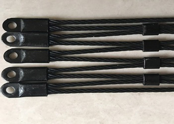 2.5mm Zwart Vogelhok Flexibel roestvrij staal kabelmaas Anti Corrosief Anti Roest