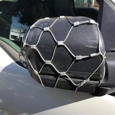 Anti-diefstal auto zijspiegel roestvrij staal touw mesh zak