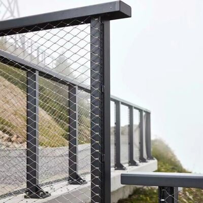 Roestvrijstalen kabels Geknoopt Draadtouw Mesh Voor Balustrade Zaan Trap Railing