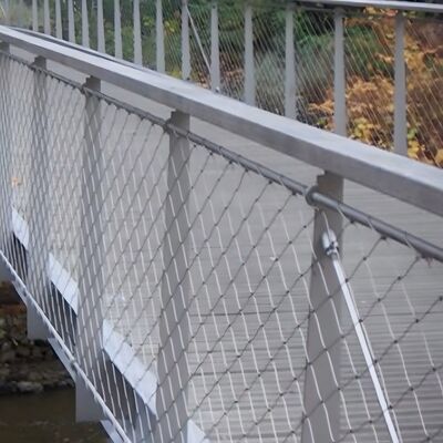 Diamanten roestvrijstalen kabel-ferrule geweven draad touwnet voor brugveiligheid