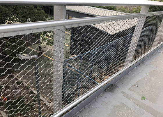 Hand - geweven Veiligheidsomheining Steel 1.2mm Netwerk van de Balustradekabel
