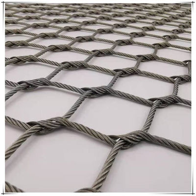 De flexibele 50mm Roestvrij staal Geknoopte Kabel Mesh Type X neigt Kabel voor Dierentuin