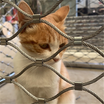 Flexibele Geknoopte 7 X 19 Dierentuindraad Mesh Fencing Animal Enclosure