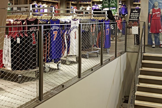 Van het het Roestvrije staalmetalen kapje van de brugtrap het Touwnetwerk 2,0 Mm-Draad 60*60mm Gat