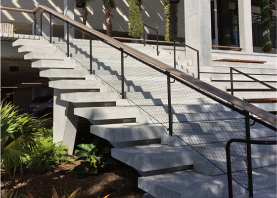 Flexibel van de het Roestvrije staalkabel van de Balustradetrap Netwerk 1.5mm