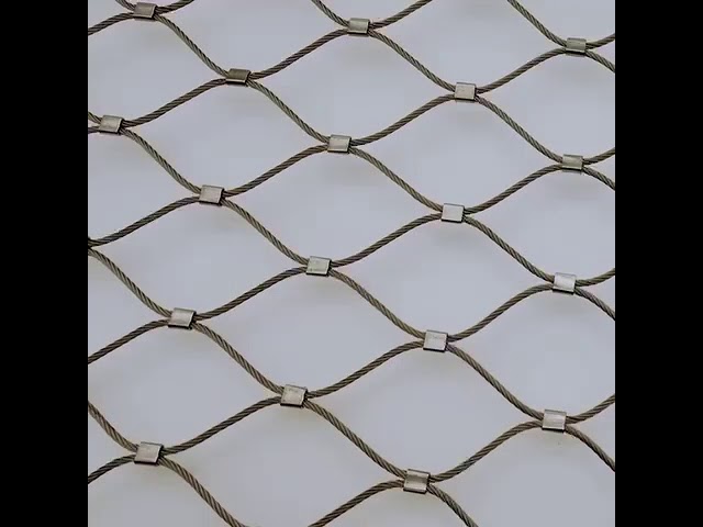 2.5Mm Roestvrij staaldierentuin Mesh Non Rusting Ferrule Rope Mesh Customizable