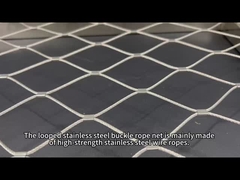 Touwnet van roestvrij staal met frame